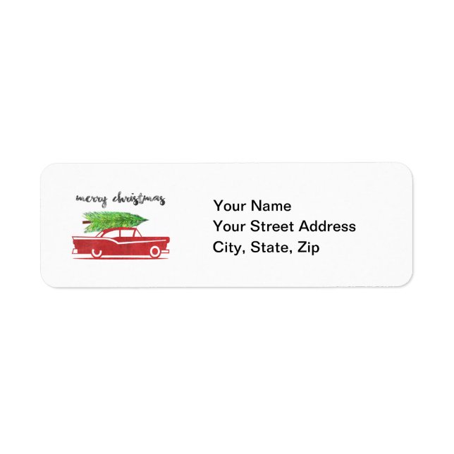 Noël Étiquette de adresse customisé (Devant)