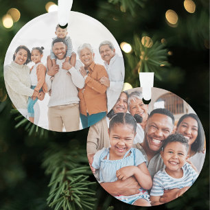 Noël familial double face personnalisé avec 2 phot