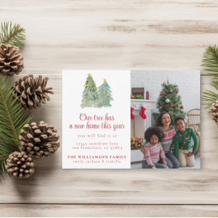 Noël Famille Photo Faire-part de déménagement