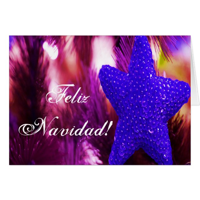 Noël Feliz Navidad Blue Star III (Devant horizontal)