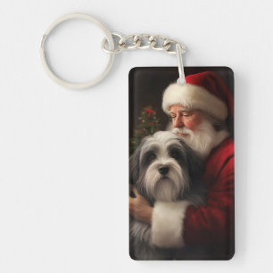 Noël festif du Père Noël du Terrier tibétain