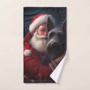 Noël festif écossais du Terrier Santa Claus
