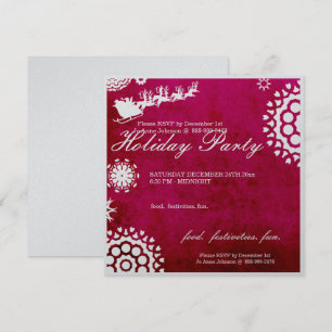 Noël Fête Invitation Père Noël & Reindee