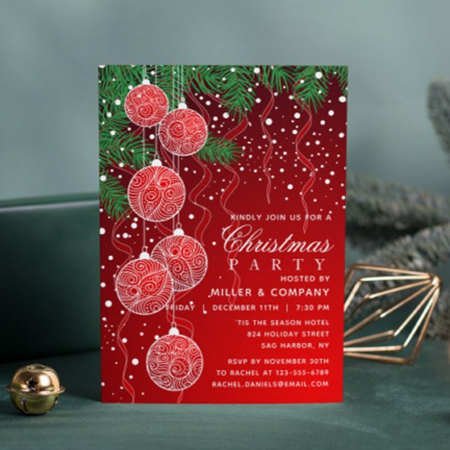 Noël Fêtes Chic Corporate Party Invitations (Créateur téléchargé)