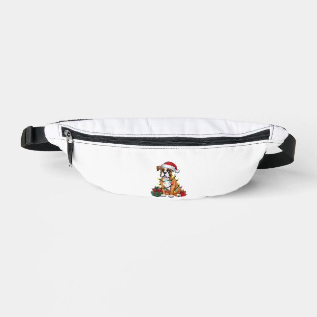 Noël Feu d'éclairage Santa Hat Boxer Chien Noël (Recto)