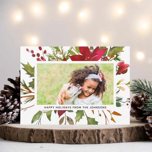 Noël Floral Carte photo (Créateur téléchargé)