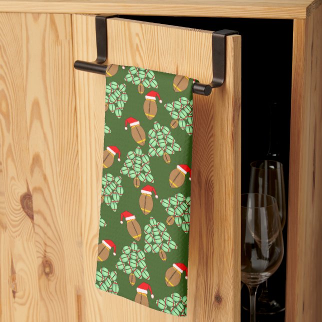 Noël Football serviette de cuisine (Pliage en tiers)