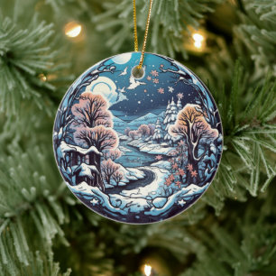 Noël Forest Wonderland ornement suspendu