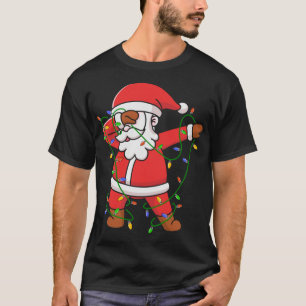 Noël Fun Dabbin Père Noël avec T-shirt lumineux