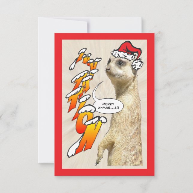 Noël Furry Meerkat Invitation X-Mas (Devant)