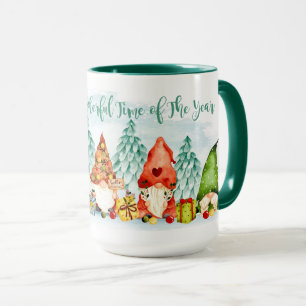Noël - Gnomes et cadeaux 2 Tone Café Mug