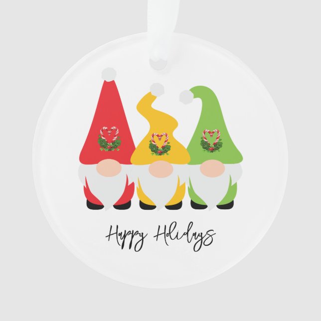 Noël Gnomes Joyeux Fêtes Nom Année Fun (devant)