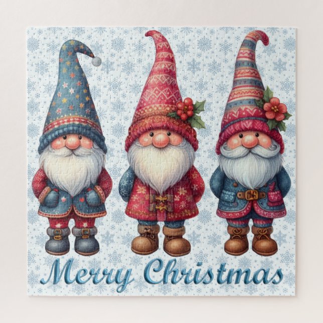 Noël Gnomes Trio Puzzle (Vertical)