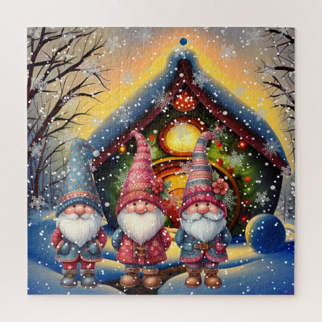 Noël Gnomes Trio Puzzle (Vertical)