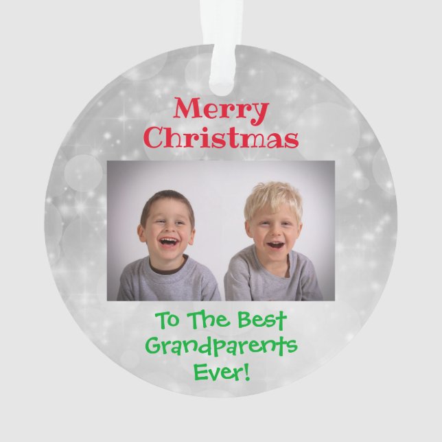 Noël Grands-parents Petits-enfants Photo (dos)