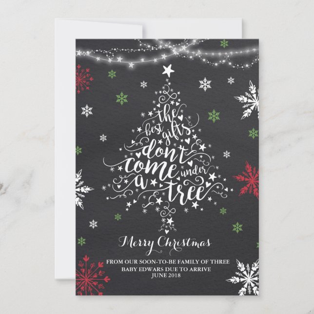 Noël Grossesse Faire-part Noël bébé (Devant)