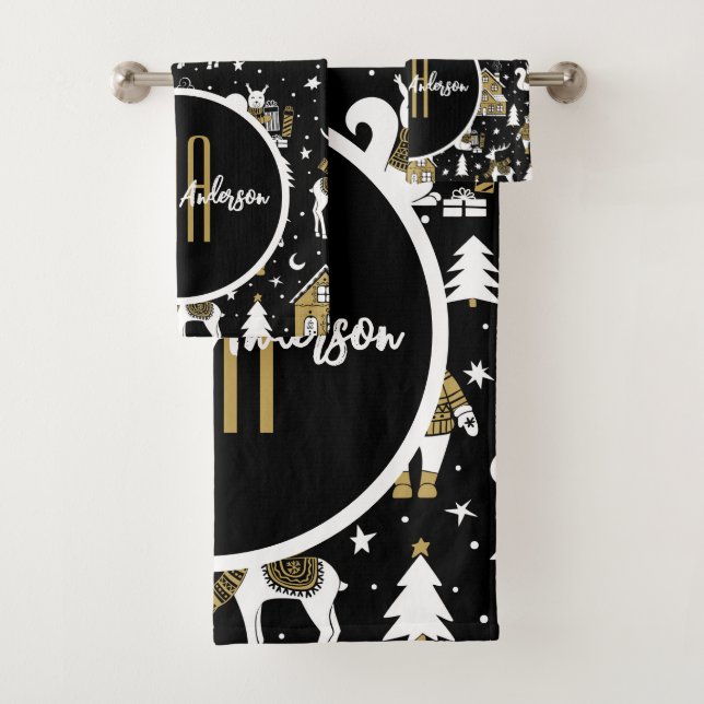 NOËL HIVER WONDERLAND MONOGRAMME PERSONNALISÉ (En situation)