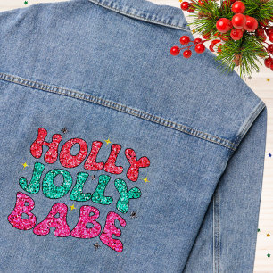 Noël Holly Jolly Babe Parties scintillant moderne 