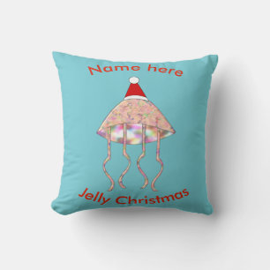 Noël Jellyfish Coussin personnalisé