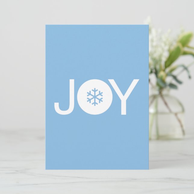 Noël Joie bleue Carte de Noël (Debout devant)