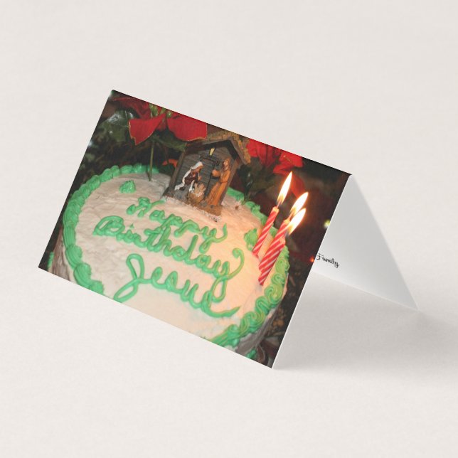 Noël "Joyeux Anniversaire Jésus" carte de voeux (Front)