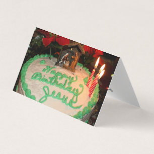 Noël "Joyeux Anniversaire Jésus" carte de voeux