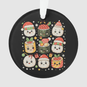 Noël Kawaii Sushi Père Noël Nourriture Japonaise X