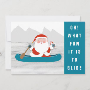 Noël Kayaking Camping Cartes de fin de année