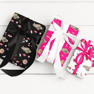 Noël kitsch   Papier de recouvrement rétro