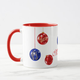 Noël, la paix et la joie, l'ornament Mug