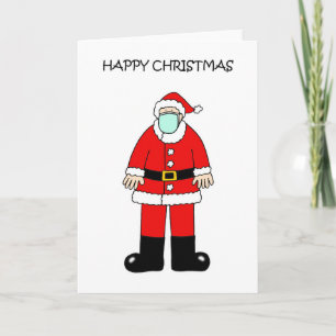 Noël Le Père Noël porte une carte Masque Visage