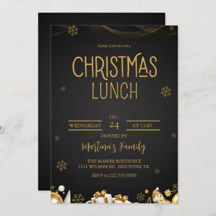 Noël Lunch Invitations Brunch de Noël