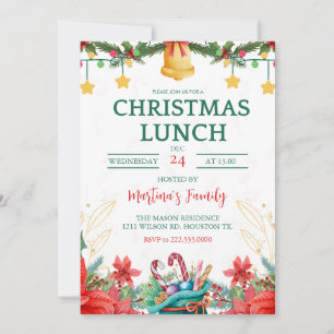 Noël Lunch Invitations Brunch de Noël
