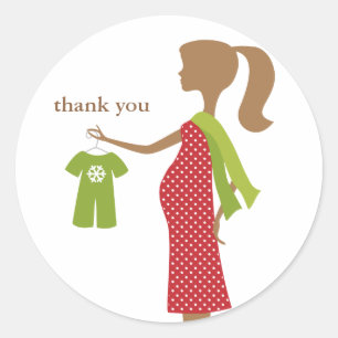Noël Maman doit être Stickers Baby shower