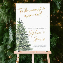 Noël Mariage Affiche de bienvenue, Tis the Season