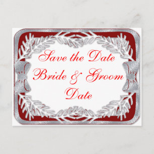 Noël Mariage de Noël Enregistrer la date Cartes po
