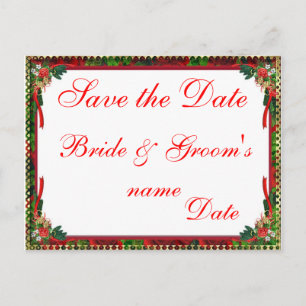 Noël Mariage de Noël Enregistrer la date Cartes po