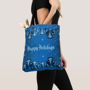 Noël Marine Bleu Ornements Sac fourre-tout des Fêt