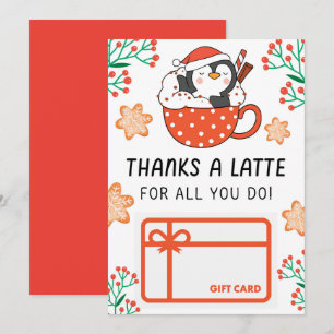 Noël Merci à un détenteur de carte cadeau Latte