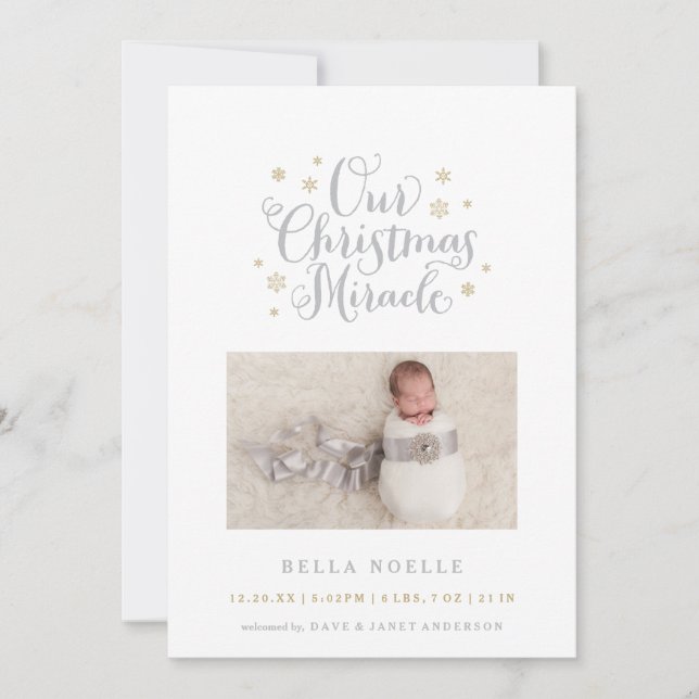 Noël Miracle Holiday Carte photo (Devant)