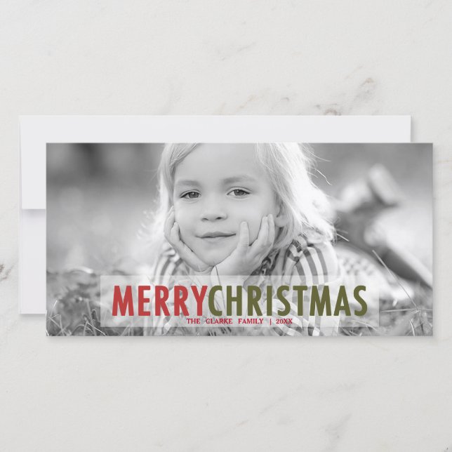 NOËL MODERNE | CARTE PHOTO DE VACANCES MODERNE (Devant)