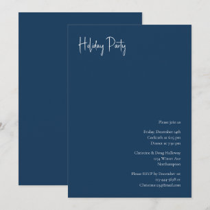 Noël moderne Invitation à la fête des Fêtes Bleu