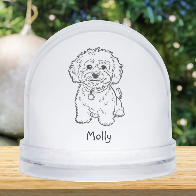 Noël Moderne Personnalisé Chien Cockapoo (Créateur téléchargé)