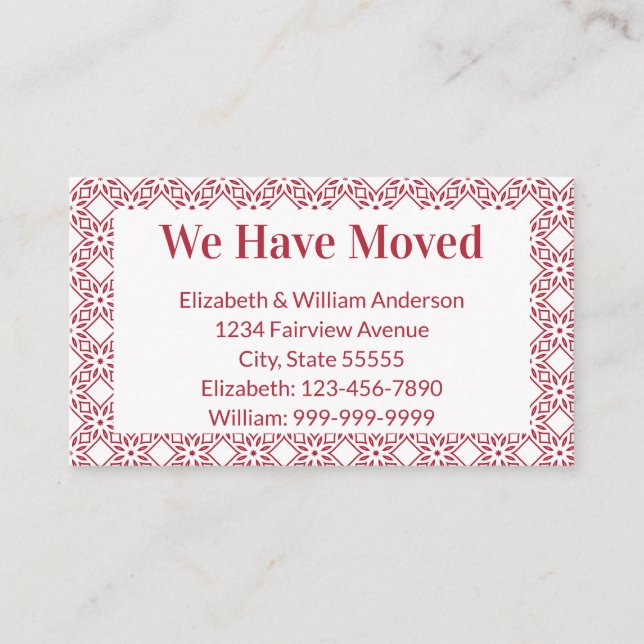 Noël Moving Faire-part rouge et blanc Motif (Devant)