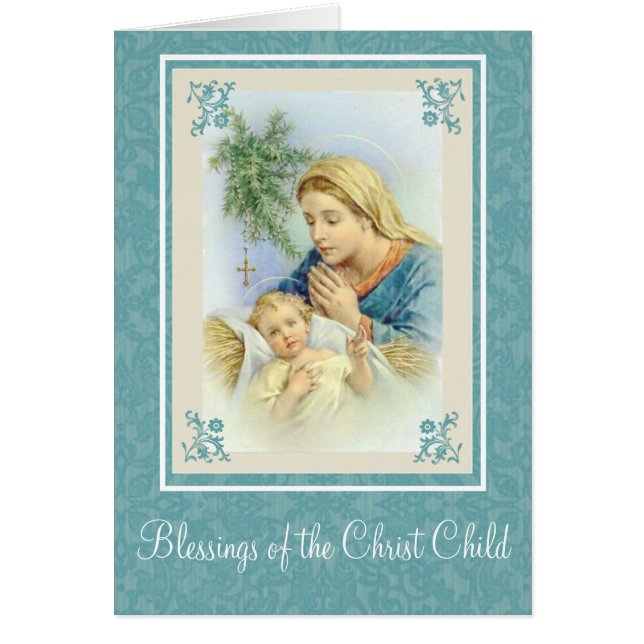 Noël Nativité Vierge Marie Bébé Jésus Rosaire (Devant)
