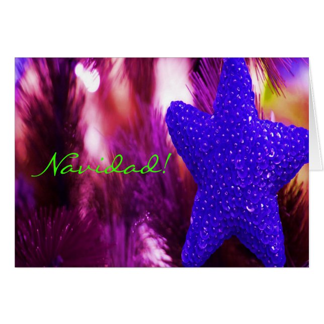 Noël Navidad Blue Star I (Devant horizontal)