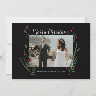 "Noel nouveau marié" Carte de Noël personnalisée d