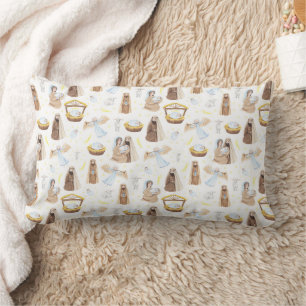 Noël Nuit Sainte Lumbar Coussin religieux