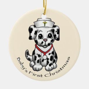 Noël Nurse Dog ornements personnalisés
