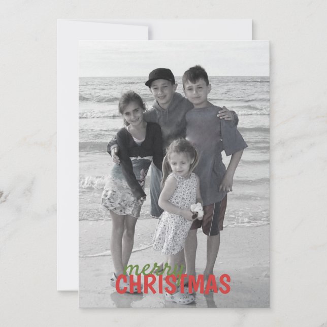 Noël ornemente le double a dégrossi carte photo (Devant)